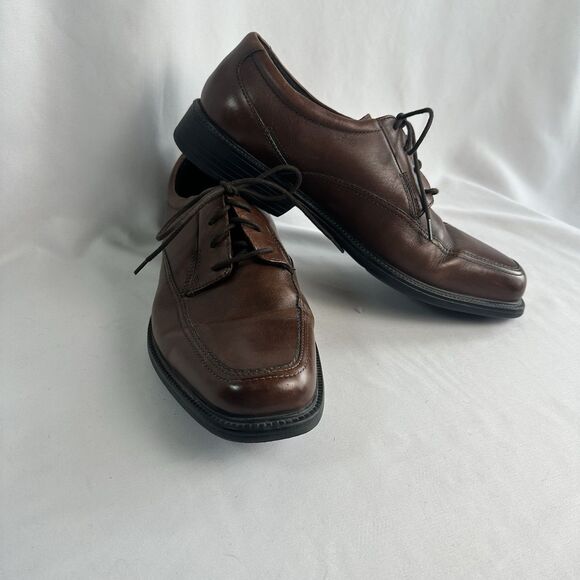 Men's Bostonian Flexlite "Hommes" Brown Leather Dress Shoe 10 1/2M - Picture 2 of 9